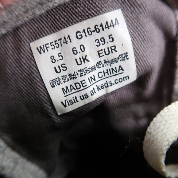 Keds Shoes Womens 8.5 Sneakers Lifestyle Athletic Hight Top Kickstart Wool Grey - Picture 6 of 13